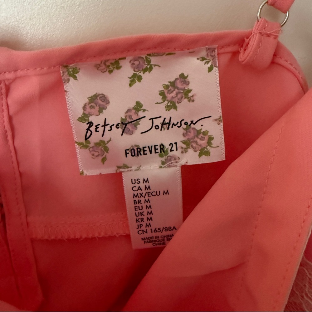NWT Betsey Johnson x f21 Rosette Cami Mini Skirt Set sz M coquette balletcore - Picture 6 of 10